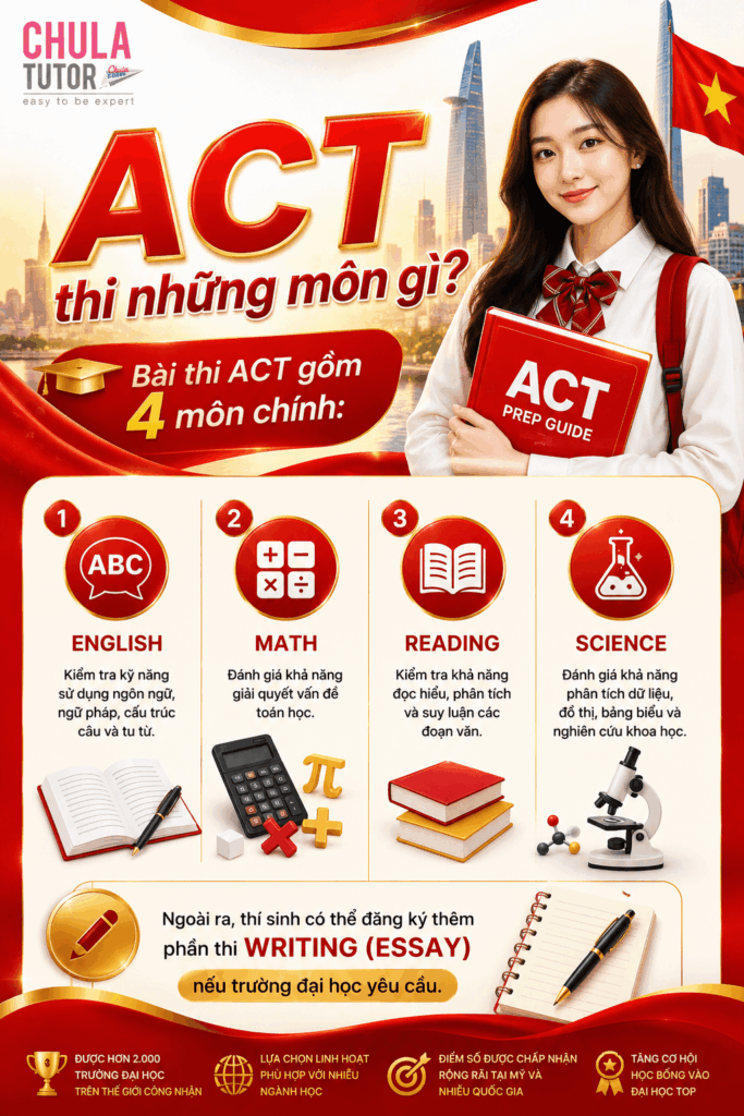 ACT thi những môn gì