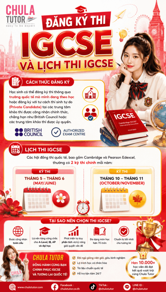Đăng ký thi IGCSE và lịch thi IGCSE