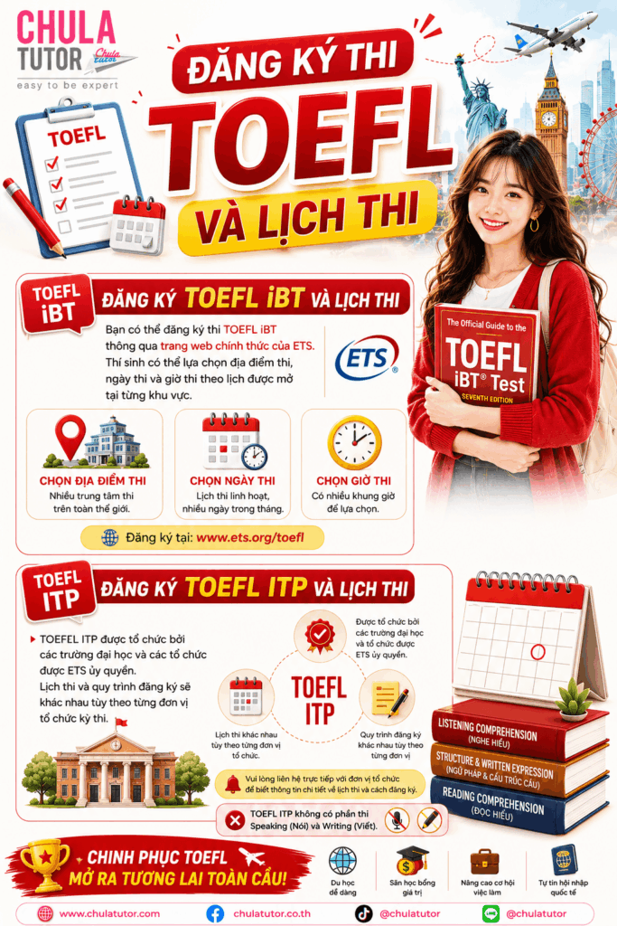 Đăng ký thi TOEFL và lịch thi
