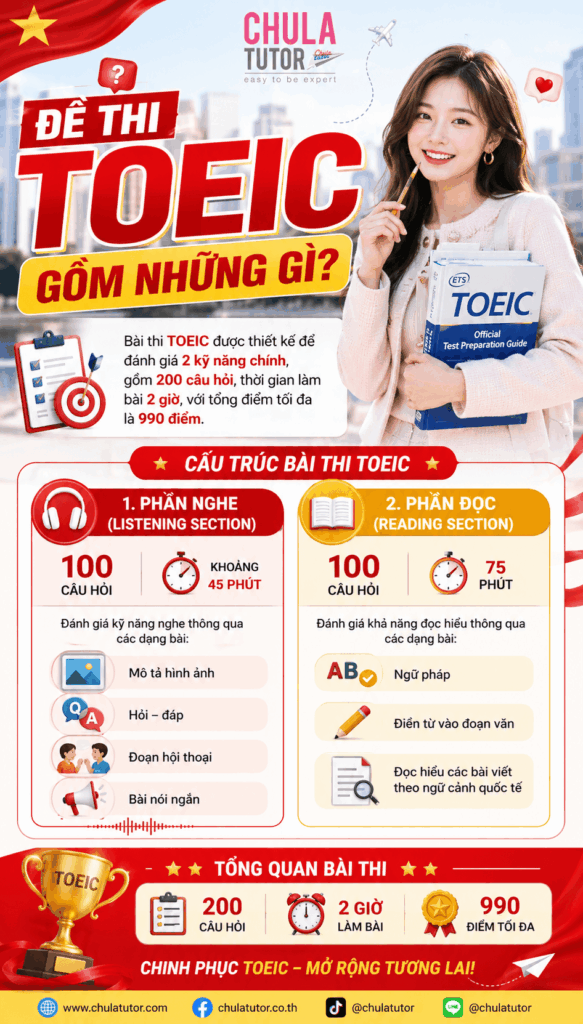 Đề thi TOEIC gồm những gì?